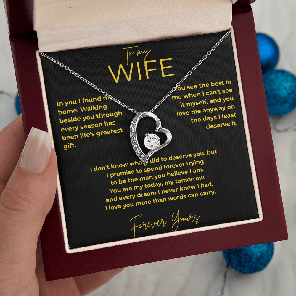 To My Wife – You Are My Home | Forever Love Necklace Gift