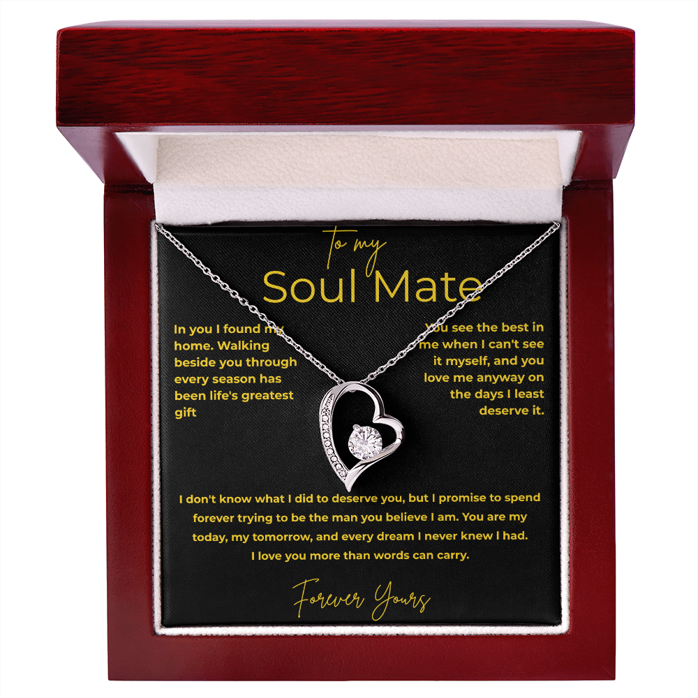 To My Soul Mate – You Are My Home | Forever Love Necklace Gift