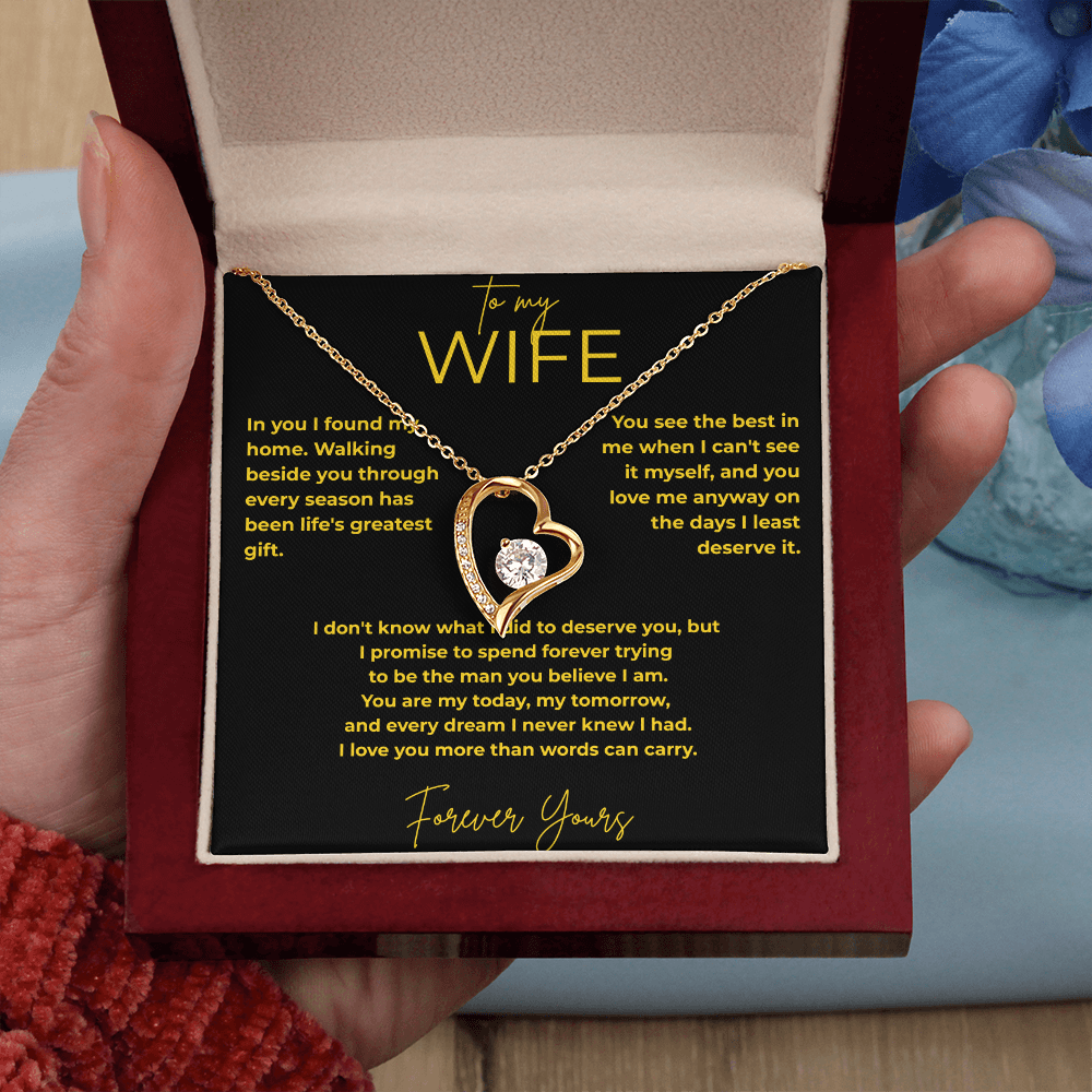 To My Wife – You Are My Home | Forever Love Necklace Gift