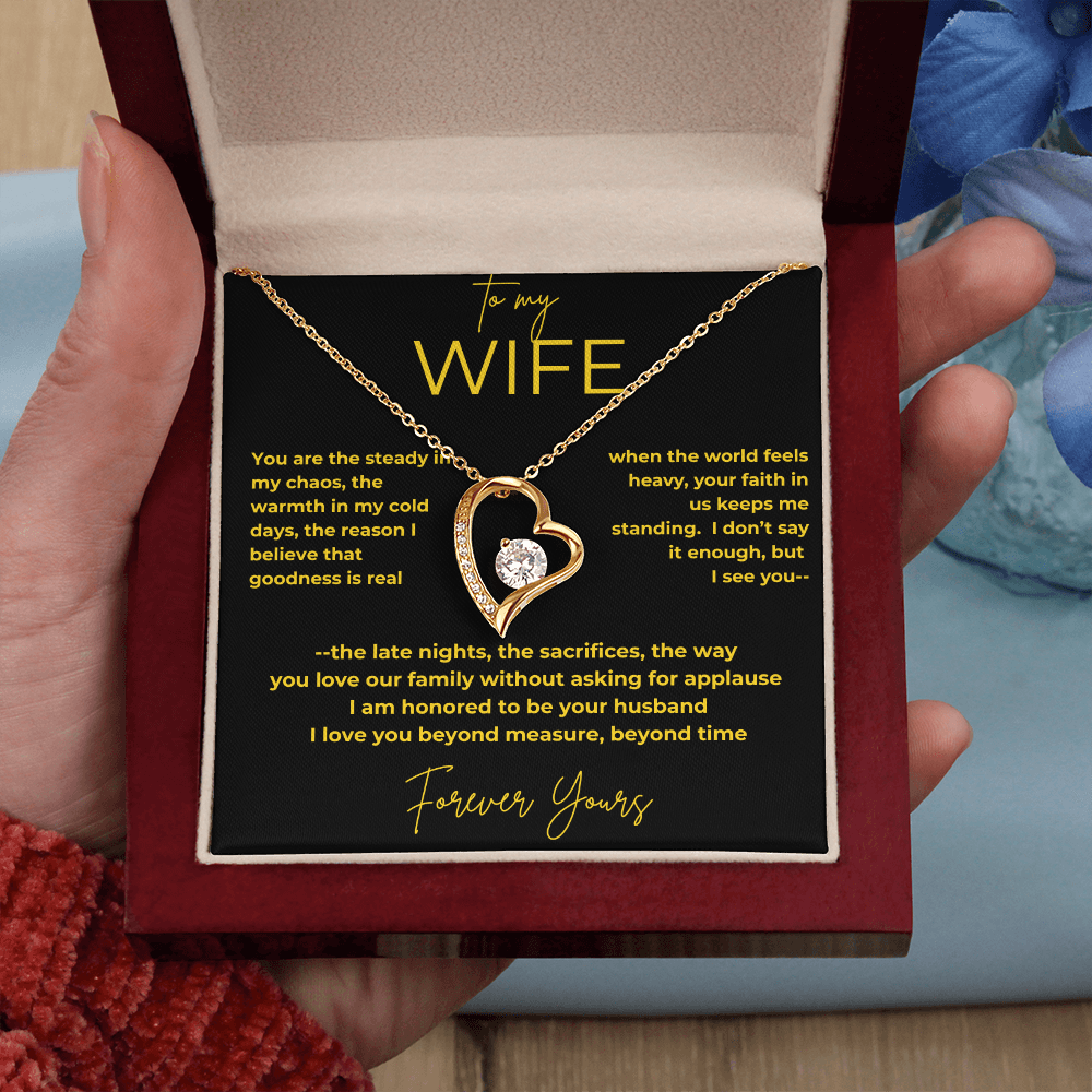 To My Wife – My Anchor | Forever Love Necklace Gift