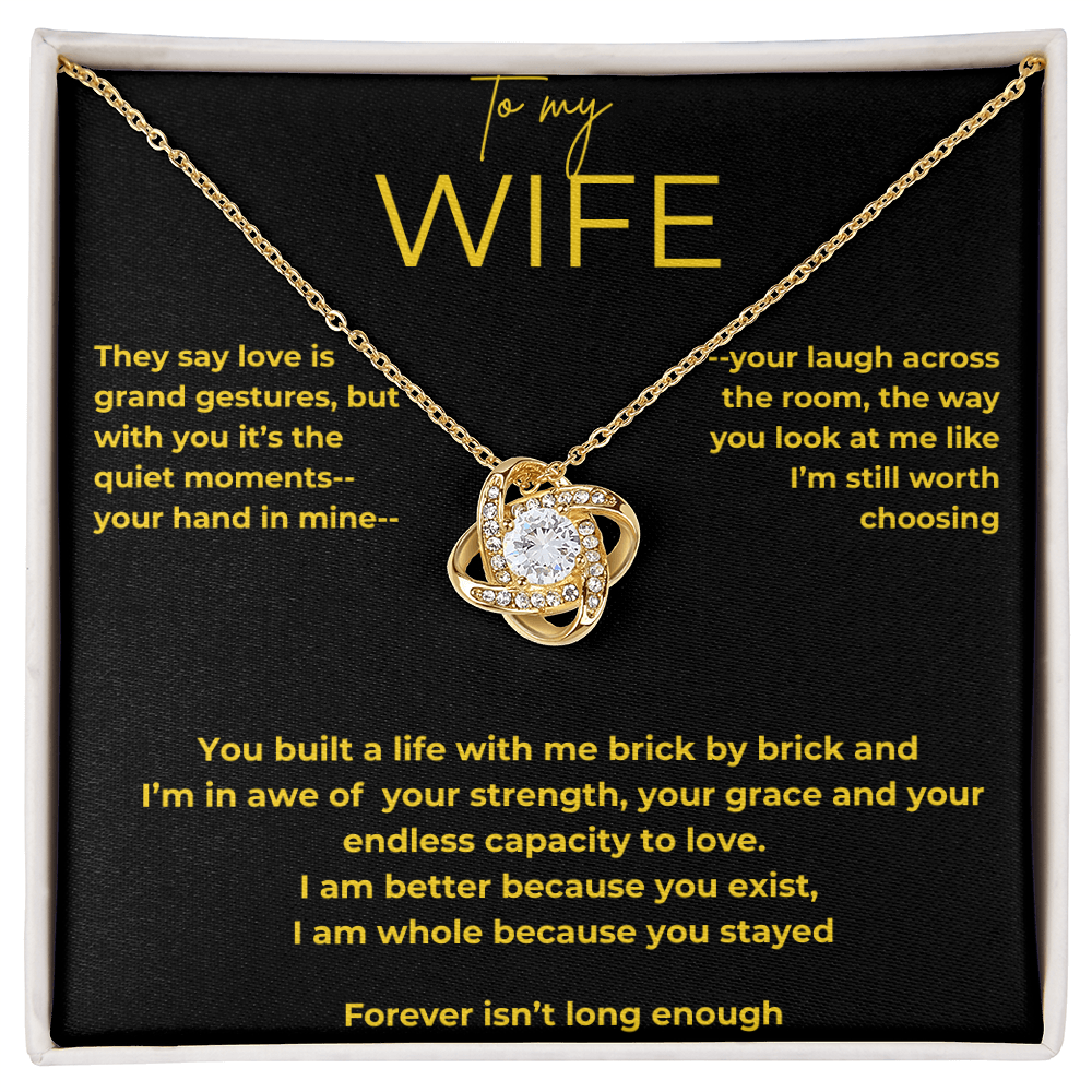 To My Wife – Quiet Moments | Love Knot Necklace Gift