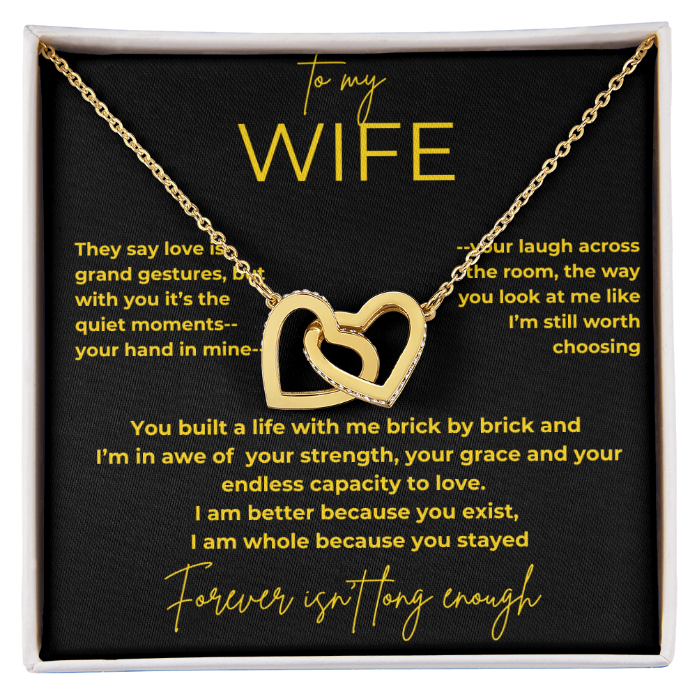 To My Wife – Quiet Moments | Interlocking Hearts Necklace Gift