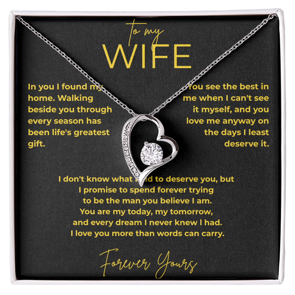 To My Wife – You Are My Home | Forever Love Necklace Gift