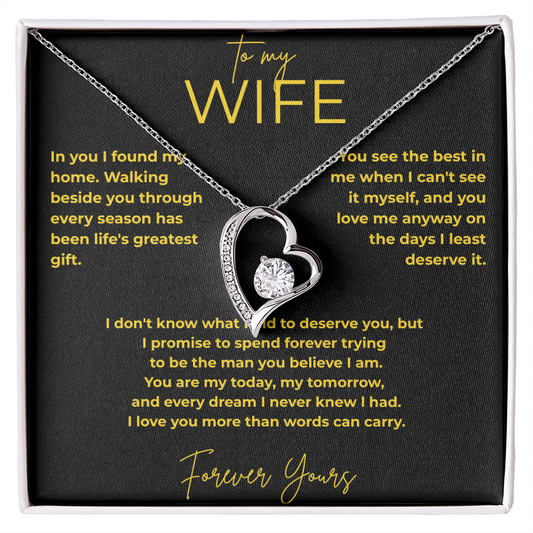 To My Wife – You Are My Home | Forever Love Necklace Gift