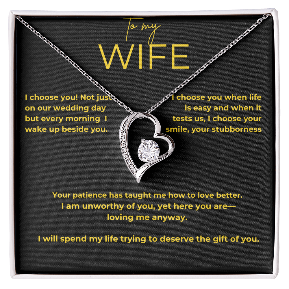To My Wife – My Choice | Forever Love Necklace Gift