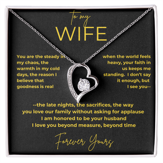 To My Wife – My Anchor | Forever Love Necklace Gift