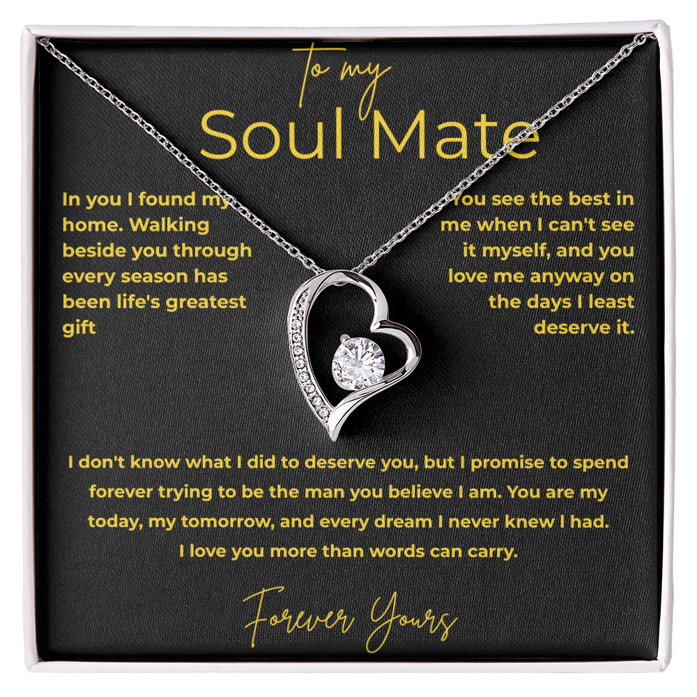 To My Soul Mate – You Are My Home | Forever Love Necklace Gift