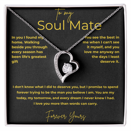 To My Soul Mate – You Are My Home | Forever Love Necklace Gift