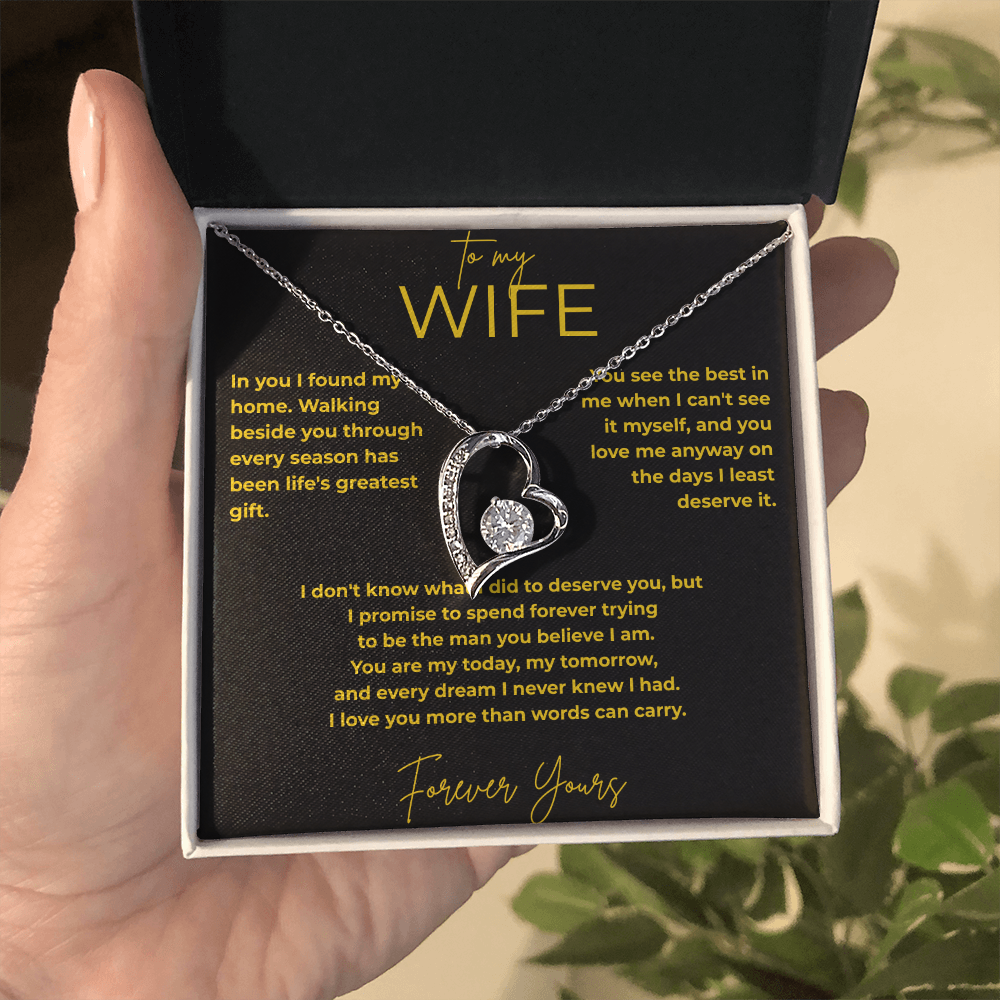 To My Wife – You Are My Home | Forever Love Necklace Gift