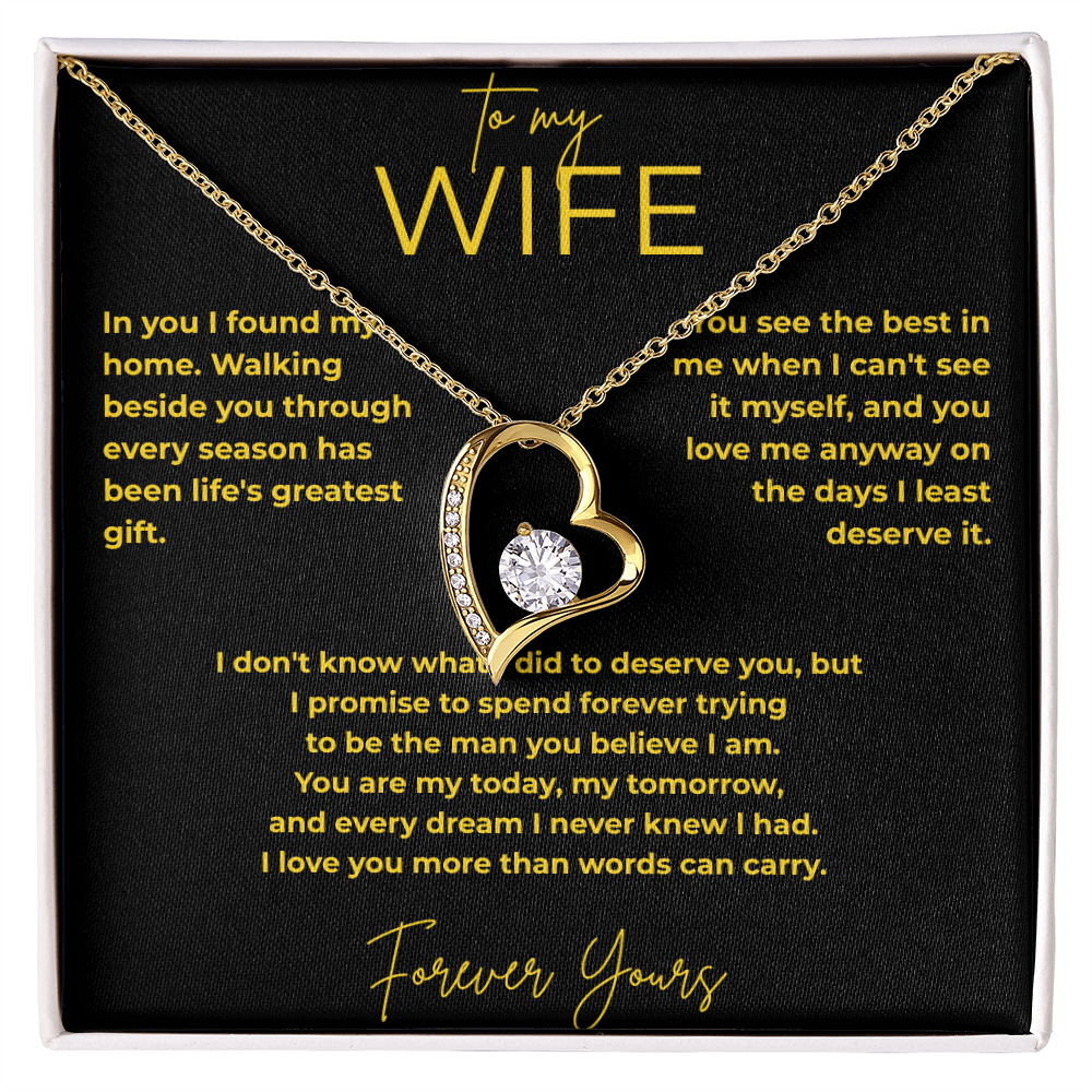 To My Wife – You Are My Home | Forever Love Necklace Gift