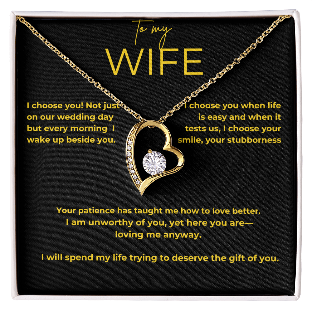 To My Wife – My Choice | Forever Love Necklace Gift
