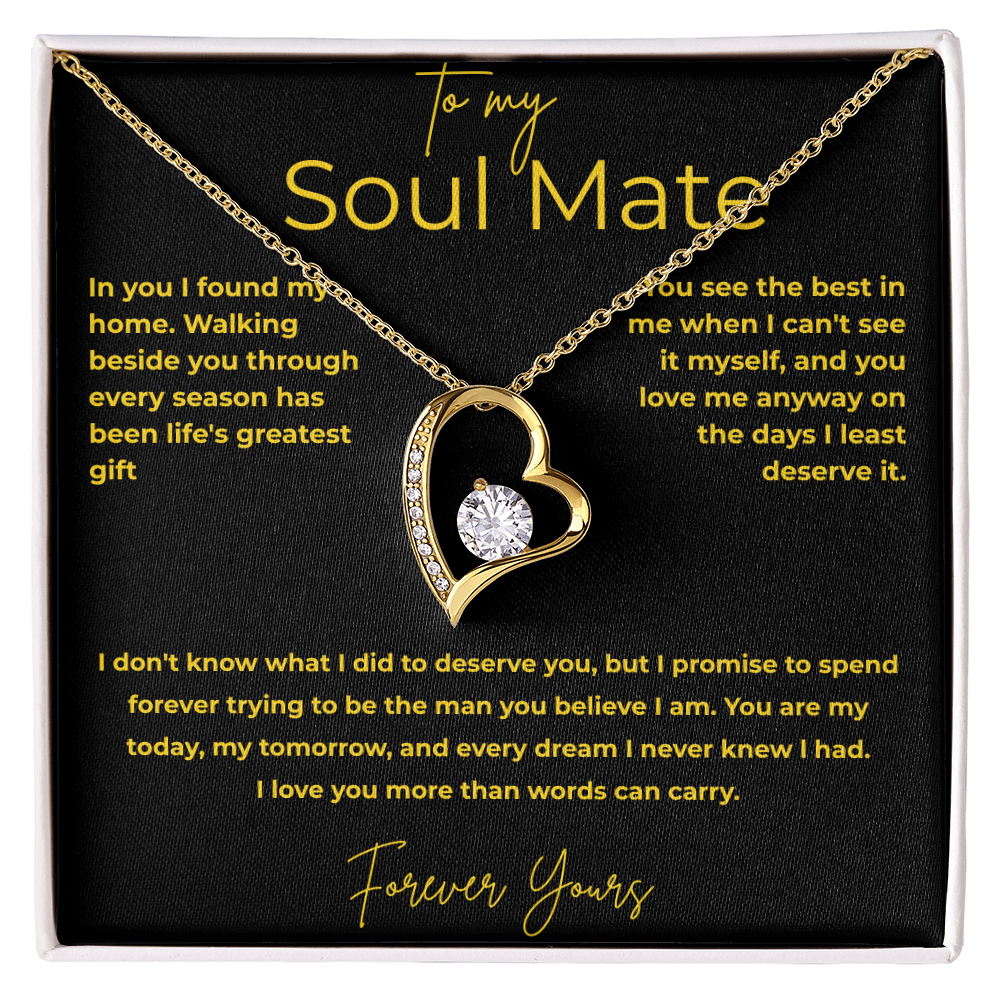 To My Soul Mate – You Are My Home | Forever Love Necklace Gift