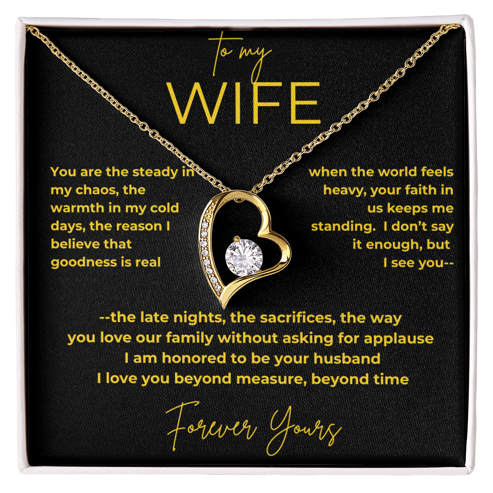 To My Wife – My Anchor | Forever Love Necklace Gift